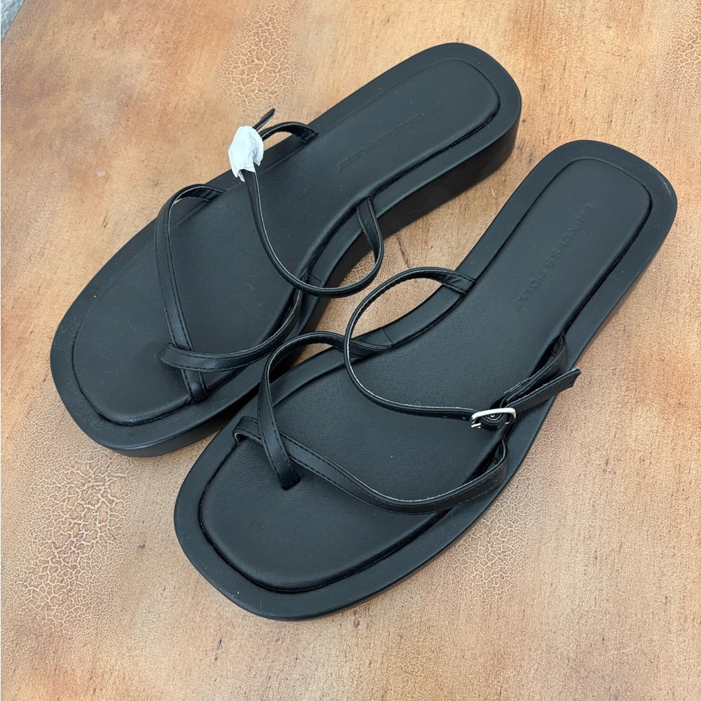 Princess Polly Black Strappy Sandals